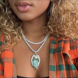 Tough pendent with rope or bead and small Cuban chain